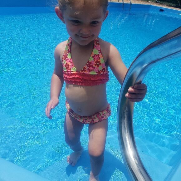 2CB Real Baby Bikini | Floral with Icing Ruffles - Picture 7 of 8